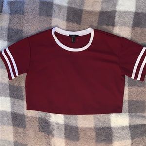 Maroon Crop Top